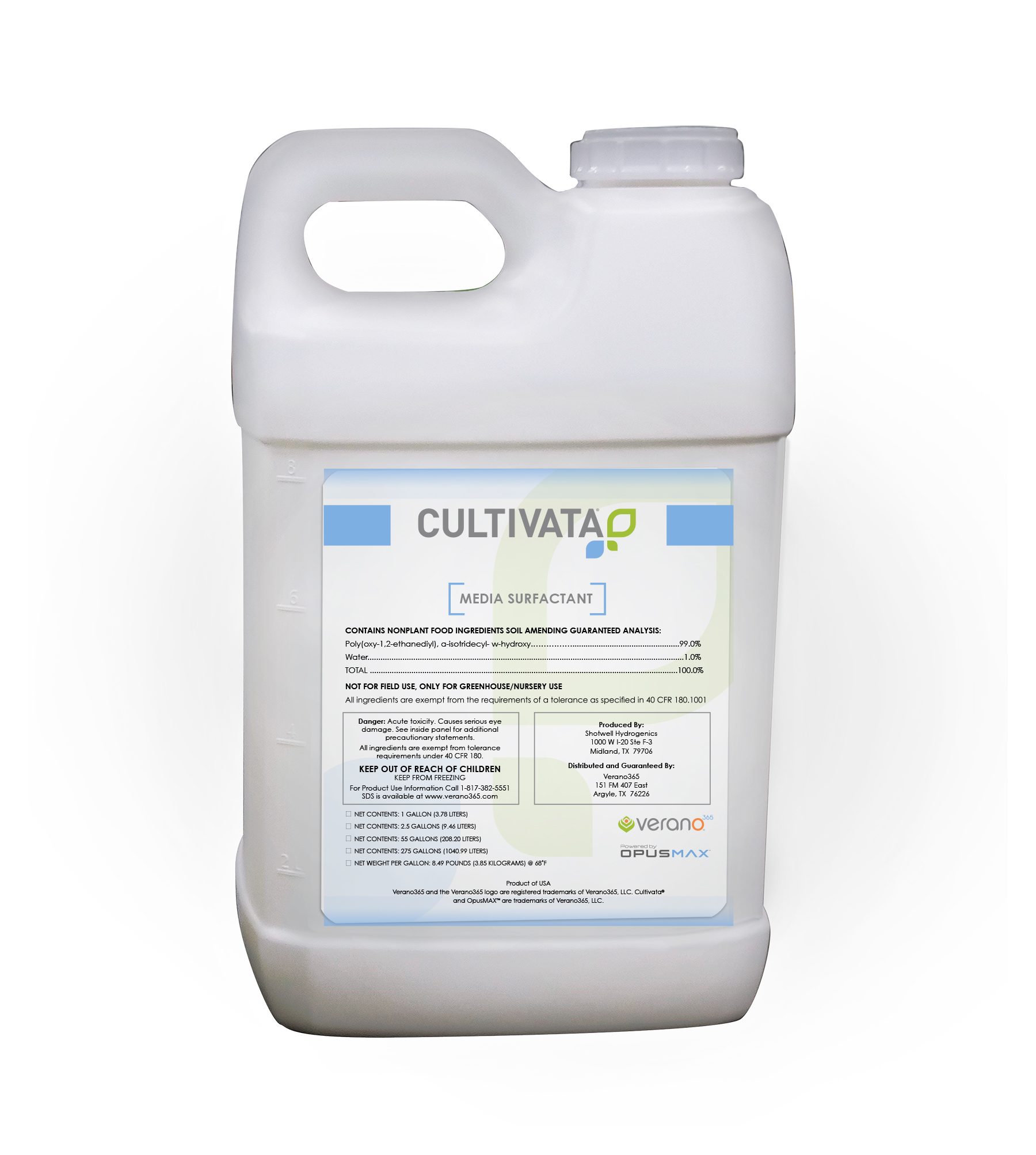Cultivata™ Wetting Agent 2.5 Gallon Jug – 2 per case - Water Management